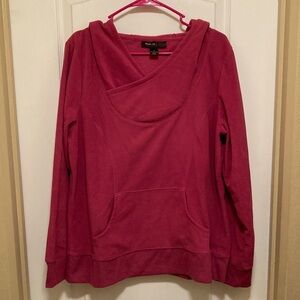 Style & Co. Sport XL Fuchsia Hooded Sweatshirt
